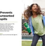 Klean Kanteen 12 oz Classic Kid's Insulated Water Bottle with Flip Seal Sport Cap - 100% Leakproof Cap - BPA-Free - Stainless Steel Material - Dino Skate - Image 4