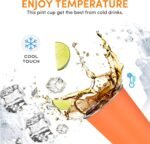 HurOutd 4 Pack Stainless Steel Cups 16oz - Colorful Stackable Metal Drinking Glasses for Camping, Travel, Shatterproof Tumblers - Image 8