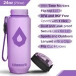 Embrava 24oz BPA-Free Plastic Sports Water Bottle For Gym, Yoga, Running - Image 4