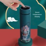 Insulated Coffee Tea Travel Thermos Mug Water Bottle with Removable Strainer and Temperature Featuring Chinese Opera Singer Design - 16.9 fl oz (Red) - Image 4