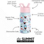 Simple Modern Kids Summit Water Bottle with Straw Lid | Disney Minnie Mouse 14oz Stainless Steel Cup Insulated Tumbler for Girls, School | Minnie Mouse Rainbows - Image 3