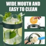 Tronco 40 oz Glass Tumbler with Straw and Lid, Leak-proof Flip Straw, Reusable Iced Coffee Cup with Handle, Glass Water Bottles Fits in Cup Holder, Lead-Free, BPA-Free - Image 6