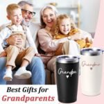 Lifecapido Grandparents Gifts, 20oz Grandma and Grandpa Stainless Steel Travel Tumbler Set, Grandma Grandpa Grandparents Christmas Gifts for Grandparents - Image 4