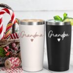Lifecapido Grandparents Gifts, 20oz Grandma and Grandpa Stainless Steel Travel Tumbler Set, Grandma Grandpa Grandparents Christmas Gifts for Grandparents - Image 6