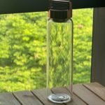 aecotea 32 oz Clear Glass Water Bottle | Cold Brew Fruit Infuser Water Bottle (Rose Gold Lid) - Image 3