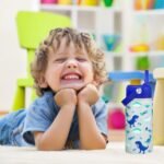 SANDJEST Kid Water Bottle 12oz with Straw Lid - 2-Pack Insulated Stainless Steel Water Bottles for Kids Girls - Travel Cup for School Sports, Construction & Dinosaur - Image 5