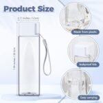 Nuogo 20 Pcs Water Bottles Bulk 17 oz Plastic Sports Water Bottles for Kids Adults Reusable Leak Proof Portable Large Drinking Cups for School Outdoor Gym Travel Fitness(White) - Image 3