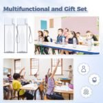 Nuogo 20 Pcs Water Bottles Bulk 17 oz Plastic Sports Water Bottles for Kids Adults Reusable Leak Proof Portable Large Drinking Cups for School Outdoor Gym Travel Fitness(White) - Image 4