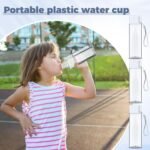 Nuogo 20 Pcs Water Bottles Bulk 17 oz Plastic Sports Water Bottles for Kids Adults Reusable Leak Proof Portable Large Drinking Cups for School Outdoor Gym Travel Fitness(White) - Image 5