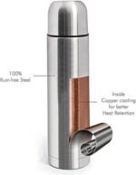 Milton Thermosteel Plain Lid Flask 350, Double Walled Vacuum Insulated Thermos 350 ml 12 oz 24 Hours Hot and Cold Water Bottle with Cover, 18/8 Stainless Steel, BPA Free, Leak-Proof Silver - Image 6