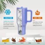 Zuchii Traveler, 40 oz Water Bottle with Handle & Flip Staraw, 100% Leak Proof Reusable Insualted Tumbler, Stainless Steel Travel Mug, Cup Holder Friendly - Gifts for women & men (Sage, 40 oz) - Image 6