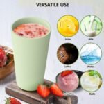 Greentainer 4 Pack Plastic Travel Coffee Mug Set, 20 oz Spill Proof Drinking Cups with Lids, Pobtable to Go Camping Coffee Tumbler Reusable Coffee Mugs with Lids, Dishwasher & Microwave Safe - Image 6