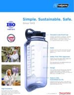 Nalgene Sustain Tritan BPA-Free Water Bottle Made with Material Derived from 50% Plastic Waste, 32 OZ, Wide Mouth - Image 3