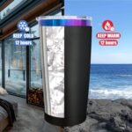 Metalya 20 oz Tumbler Stainless Steel Tumbler with Lid and Straw, Double Wall Vacuum Insulated Travel Coffee Mug for Laser Engrave, Powder Coated Cup for Hot and Cold Drinks (Black,1 pack) - Image 5