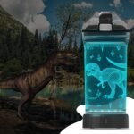 YuanDian Dinosaur Water Bottle, Light Up Boy Drinking Cups with 3D Dinosaur Night Light- 14 OZ Tritan BPA Free Eco-Friendly - Cool Jurassic Merchandise Gift for School Kids Boy Girl - Image 4
