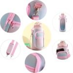 Half Gallon Water Bottle with Sleeve & Strap 64 OZ Motivational Water Bottles with Straw Large Wide Mouth Water Jug with Time Marker for Fitness, Gym and Outdoor Sports, Leak-proof & BPA Free, - Image 3