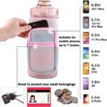 Half Gallon Water Bottle with Sleeve & Strap 64 OZ Motivational Water Bottles with Straw Large Wide Mouth Water Jug with Time Marker for Fitness, Gym and Outdoor Sports, Leak-proof & BPA Free, - Image 4