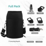 Konokyo Insulated Water Bottle with Straw,50 oz 3 Lids Water Jug with Carrying Bag,Paracord Handle,Double Wall Vacuum Stainless Steel Metal Flask,Navy Blue - Image 7