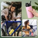 Sunnyray 16 Pcs Aluminum Water Bottle Bulk Reusable Sports Bottle with Snap Lids Multipack Vacuum Water Flask for Travel Camping, Picnics, Gym, Hiking, Cycling, Fishing(Macaron Color,20 oz) - Image 5