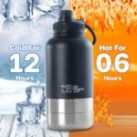 Tail Wagging Love 32oz 3-in-1 Portable Travel Water Bottle, Food & Hydration Bottle - Dual Use for Humans & Pets with Detachable Bowls, Stainless Steel, Keeps Water Hot for 6hrs & Cold for 12hrs - Image 3