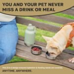 Tail Wagging Love 32oz 3-in-1 Portable Travel Water Bottle, Food & Hydration Bottle - Dual Use for Humans & Pets with Detachable Bowls, Stainless Steel, Keeps Water Hot for 6hrs & Cold for 12hrs - Image 7