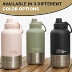 Tail Wagging Love 32oz 3-in-1 Portable Travel Water Bottle, Food & Hydration Bottle - Dual Use for Humans & Pets with Detachable Bowls, Stainless Steel, Keeps Water Hot for 6hrs & Cold for 12hrs - Image 8