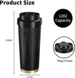 Heated Cup,Car Cup Holder,Intelligent Cooler Mug|One Touch Switch|12 OZ Coffee Mug|Car Smart Heating & Cooling Bottle,Car Coffee Warmer,Chirstmas Gift for Parents and Friends - Image 4