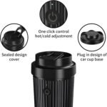 Heated Cup,Car Cup Holder,Intelligent Cooler Mug|One Touch Switch|12 OZ Coffee Mug|Car Smart Heating & Cooling Bottle,Car Coffee Warmer,Chirstmas Gift for Parents and Friends - Image 5