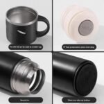 Insulated Water Bottle Travel Coffee Mug Stainless Steel Vacuum Flask Coffee Cups Water Flask for Hot and Cold Drinks 16.23 oz/480ml（Black） - Image 4