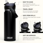 CamelBak Thrive Flip Straw Water Bottle 20oz - Insulated Stainless Steel, Black - Image 4