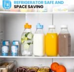 2 Pack 32 OZ Glass Milk Bottles with 2 Pour Spout Lids & 2 Nut Milk Bags & 2 Airtight Caps, Reusable Glass Bottles, Breast Milk Pitcher, Syrup, Honey, Water Jug, Juice Container for Refrigerator - Image 6