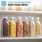 2 Pack 32 OZ Glass Milk Bottles with 2 Pour Spout Lids & 2 Nut Milk Bags & 2 Airtight Caps, Reusable Glass Bottles, Breast Milk Pitcher, Syrup, Honey, Water Jug, Juice Container for Refrigerator - Image 7