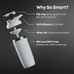 Smartshake TMNT Reforce Stainless Steel Protein Shaker Bottle - Non Insulated Unisex Gym Bottle | Metal Shaker Bottles - 900 ml | 30 oz - Leakproof Screw-on Lid - BPA Free | (Light Green) - Image 3