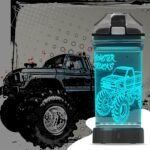 YuanDian 3D Glowing Water Bottle with 3D Monster Truck Design- 14 OZ Tritan BPA Free - Cool Drinking Cups Gift for School Kids Boy Girl Child Christmas Holiday(Random Monster Truck) - Image 4