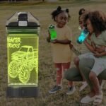 YuanDian 3D Glowing Water Bottle with 3D Monster Truck Design- 14 OZ Tritan BPA Free - Cool Drinking Cups Gift for School Kids Boy Girl Child Christmas Holiday(Random Monster Truck) - Image 7