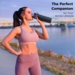 Neihepal 22 oz Insulated Water Bottles Bulk, Stainless Steel Water Bottles Bulk with Leak Proof Straw Lid, Wide Mouth Double Walled Vacuum Keeps Cold and Hot(Black,8 Pack) - Image 7