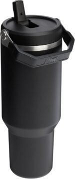 STANLEY IceFlow 2.0 Flip Straw Tumbler with Handle 40 oz | Twist On Lid and Flip Up Straw | Leak Resistant Water Bottle | Insulated Stainless Steel | BPA-Free | Black 2.0 - Image 4