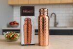 BRONZEO 100% Pure Copper Water Bottle – Hammered Design, 954ml | Ayurvedic Copper Bottle for Health & Detox | Leak-Proof Screw Cap | BPA-Free, Durable, Eco-Friendly, Yoga & Office Use - Image 5