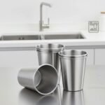I-MART 16 Pack Stainless Steel Cups 12 oz Metal Drinking Glasses Reusable Stainless Steel Pint Cups for Water, Beer, Coffee, Juice, Kids, Adults, Camping, Travel, Home, Parties - Image 5