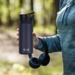 HASLE OUTFITTERS Insulated Water Bottle Kids 16 oz Double Wall Vacuum Stainless Steel Water Bottle Leak Proof for School Wide Mouth with Straw Lid & Spout Lid Keeps Cold and Hot(Navy,1pack) - Image 5