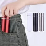 Stainless Steel Insulated Water Bottle, 5oz Mini Water Bottle, Small Sports Bottle, Slim Tumbler,Travel Bottle, Coffee Cup, Pocket Bottle, keep hot and cold, Leak Proof,BPA Free (Black) - Image 4