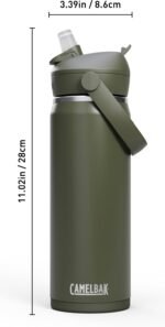 CamelBak Thrive Flip Straw Insulated Stainless Steel Water Bottle Moss, 20oz - Image 5