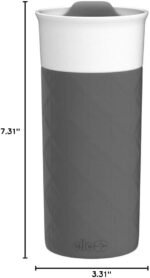 Ello Ogden Ceramic Travel Mug with Splash-Resistant Slider Lid and Protective Silicone Boot, Perfect for Coffee or Tea, BPA Free, Dishwasher Safe, Gray, 16 oz, 758-0438-040 - Image 6