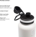 Takeya Originals 40 oz Vacuum Insulated Stainless Steel Water Bottle - Leakproof & BPA-Free Spout Lid - Keeps Drinks Cold 24 Hrs/Hot 12 Hrs - Double-Wall Design - Ideal for Active Lifestyles, Black - Image 4