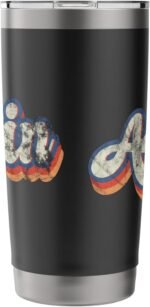 Alvin Personalized Name Shirt Custom Lettering 70's Stainless Steel Insulated Tumbler - Image 5