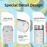 weasland Glass Juice Bottles 20oz -2 Pack Mouth Water Bottles with Lids for Juicing Reusable Juice Bottles for Smoothie Beverage Storage BPA Free Leakproof Borosilicate - Image 4