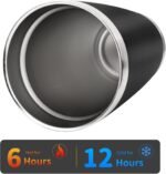 Zynkify 20oz Stainless Steel Tumbler Bulk with Lid, Travel Mug - Double Wall Vacuum Powder Coated Cup - Black, 6 Pack - Image 5