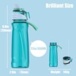 FEIJIAN Mist & Sip Water Bottle, 22oz, BPA-Free, Leakproof & Lightweight, Ideal for Fitness & Outdoor, Blue - Image 6
