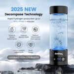 Hydrogen Water Bottle - Upgraded 1600ppb Portable Hydrogen Water Ionizer Machine, Rechargeable Gift Health Cup for Home, Office (Black) - Image 3