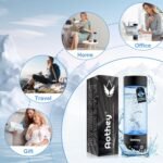 Hydrogen Water Bottle - Upgraded 1600ppb Portable Hydrogen Water Ionizer Machine, Rechargeable Gift Health Cup for Home, Office (Black) - Image 5